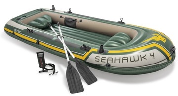 PONTON SEAHAWK 4 + WIOSŁA + POMPKA - INTEX 68351
