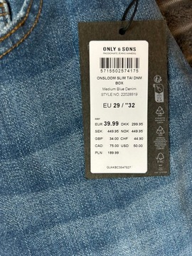 Only & Sons Spodnie Jeans Męskie r.29/32