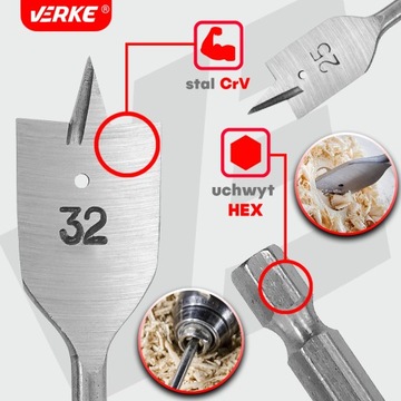 СВЕРЛА ПО ДЕРЕВУ С ПЛОСКИМ ПОЛОЖЕНИЕМ 12-32 НАБОР СВЕРЛ С ШЕСТИГРАННЫМ ПОЛОЖЕНИЕМ