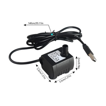 USB MINI POMPKA WODY CIECZY ZATAPIALNA 200L/H IPX8