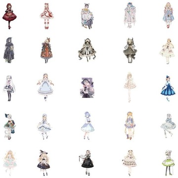 НАКЛЕЙКИ ДЛЯ ПЛАНШЕТА ТЕЛЕФОНА НАКЛЕЙКИ MIX DOLLS 50 шт.