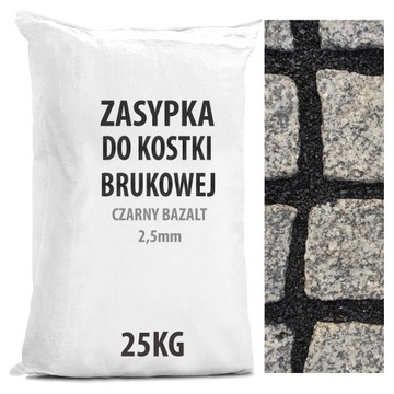 Fuga do Kostki Brukowej Zasypka BAZALTOWA 2-5mm Czarna / Grafitowa 25KG