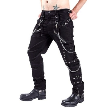 Men's Gothic Pants Punk Rock Eyelet Cargo Be