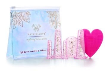 Crystallove Silikonowe bańki do masażu twarzy i ciała ROSE