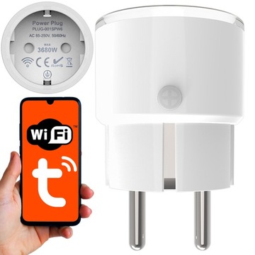 МОЩНАЯ Умная розетка TUYA WiFi WATCHER 3680 Вт с таймером