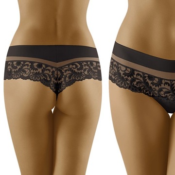 Seksowne Szorto-Stringi Koronka Mikrofibra akt 02 czarne