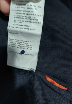 HUGO BOSS sweter v-neck 100% wełna L/XL wada