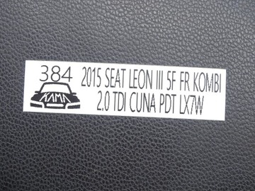 LOKETNÍ OPĚRKA CENTRÁLNÍ TUNELU KŮŽE KOŽENÝ SEAT LEON III 3 5F 5F0864207B