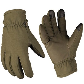 ЗИМНИЕ ПЕРЧАТКИ MIL-TEC SOFTSHELL THINSULATE TOUCH OLIVE XXL