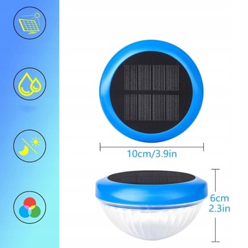 2X СОЛНЕЧНЫЕ ПЛАВАЮЩИЕ СВЕТИЛЬНИКИ ДЛЯ БАССЕЙНА ВОДОНЕПРОНИЦАЕМЫЙ СВЕТОДИОДНЫЙ СВЕТ ДЛЯ ПРУДА