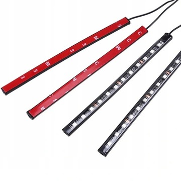 Светодиодное освещение RGB Интерьер автомобильной кабины полоски USB -лент управление приложением