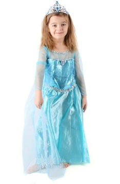 ЗАМОРОЖЕННОЕ ПЛАТЬЕ ЭЛЬЗА ЗАМОРОЖЕННОЕ 3-4Л E1 + НАБОР ИЗ 5 АКСЕССУАРОВ