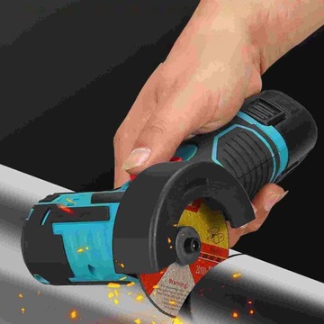 SZLIFIERKA KĄTOWA AKUMULATOROWA MINI ELEKTRYCZNA 2X AKU 1300MAH +3X TARCZA