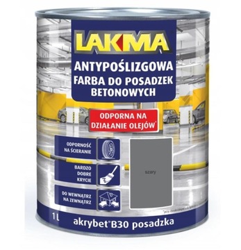 FARBA AKRYBET B30 POSADZKA SZARY LAKMA 1L