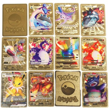 КОЛЛЕКЦИОННЫЕ ИГРОВЫЕ КАРТЫ POKEMON СПЕЦИАЛЬНЫЕ ЗОЛОТЫЕ ЧЕРНЫЕ 110 ЗОЛОТЫХ КАРТ