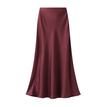 Wytworna Spódnica Midi Z Satyny - Letnia Moda Dla Eleganckich Kobiet!, M