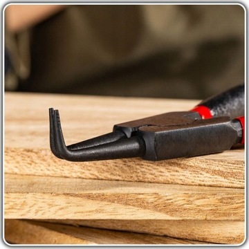 Набор плоскогубцев для колец Seger, 7 дюймов, 180 мм, 4 элемента, прямые, изогнутые