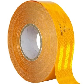 TAŚMA ODBLASKOWA KONTUROWA SAMOPRZYLEPNA rolka 45 metrów 45M x 5CM ŻÓŁTA