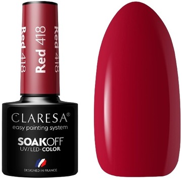 LAKIER HYBRYDOWY RED 418 - CLARESA Wiśniowa czerwień Mocny pigment