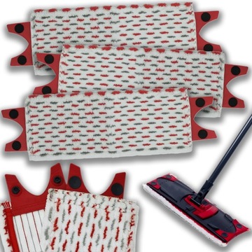 3X WKŁAD KOŃCÓWKA DO MOPA PŁASKIEGO MIKROFIBRA VILEDA ULTRA CHŁONNY