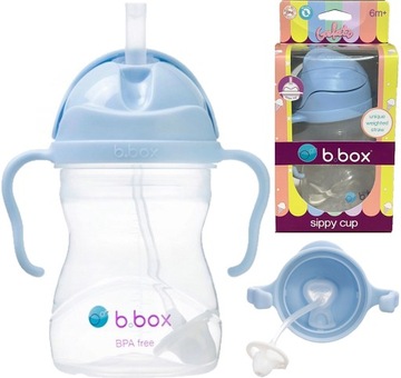 B.BOX INNOWACYJNY BIDON KUBEK Z OBCIĄŻONĄ SŁOMKĄ RURKĄ DLA DZIECI 240ml 519