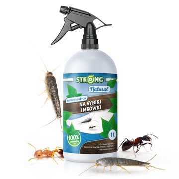 NATURALNY PREPARAT SPRAY NA RYBIKI MRÓWKI W DOMU STRONG BEZ CHEMII 1L
