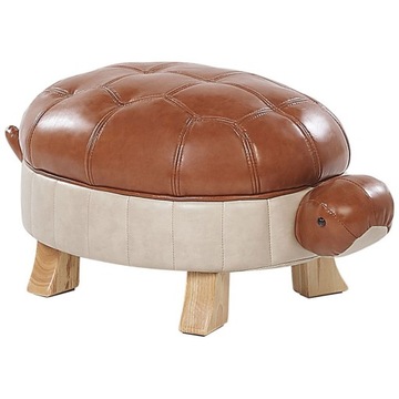 Pufa zwierzak ekoskóra brązowa TURTLE