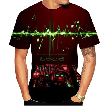 Night Club DJ Keyboard Printing T Shirts Unisex,A