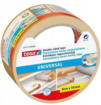 TESA Taśma dwustronna universal wykładzin 10m 50mm