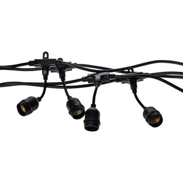 Садовая цепочка ГИРЛАНД 10м Е27 + 10 СВЕТОДИОДНЫХ ЛАМПОЧЕК