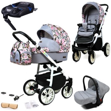 Wózek 4w1 dziecięcy BabyLux ColorLux + baza Isofix