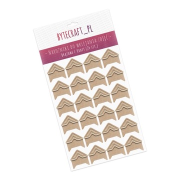 Narożniki do albumu na zdjęcia rożki DIY x24 KHAKI