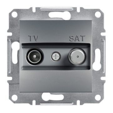 SCHNEIDER ASFORA GNIAZDO TV-SAT PRZELOT. 8db STAL