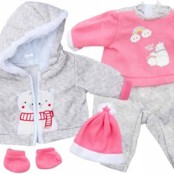 UBRANKA DLA LALEK 45 CM BOBAS BABY ŚPIOSZKI ZESTAW CIUSZKI BORN KOMPLET