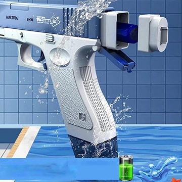АВТОМАТИЧЕСКИЙ ЭЛЕКТРИЧЕСКИЙ ВОДЯНОЙ ПИСТОЛЕТ GLOCK С ДВУМЯ МАГАЗИНАМИ