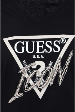 GUESS Icon Tee damska bluzka z długim rękawem czarna