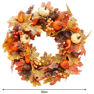 Осенний венок на входную дверь 20 дюймов,
