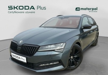 Skoda Superb III Kombi Facelifting 2.0 TSI 190KM 2020 Skoda Superb Sportline Pakiet Comfort, FV 23, GPS, Tempomat, Ambiente, Ke