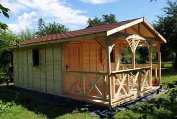 Domek letniskowy, drewniany, ogrodowy, altana 6x4