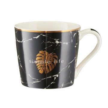 Kubek porcelanowy 400 ml AREKA Black WLN VILLA ITALIA