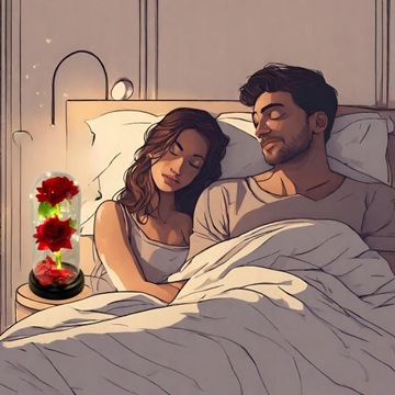 Роза в стекле с подсветкой Волшебный вечный цветок в подарок для нее