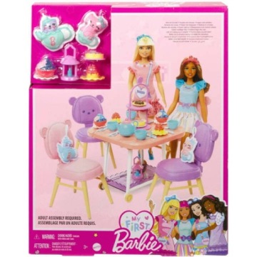 BARBIE MOJA PIERWSZA LALKA PODWIECZOREK ZESTAW STOLIK + AKCESORIA HMM65