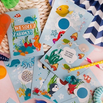 Скретч-карты, задания на день рождения для детей, 16 шт.