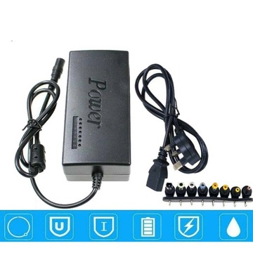 УНИВЕРСАЛЬНОЕ ЗАРЯДНОЕ УСТРОЙСТВО ДЛЯ НОУТБУКА МОЩНОСТЬЮ 96 ВТ С 8 РАЗЪЕМАМИ ДЛЯ МНОГИХ ВИДОВ НОУТБУКОВ