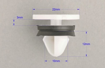 20x SPINKI KOŁKI TAPICERKI BOCZKÓW DRZWI BAGAŻNIKA CITROEN PEUGEOT RENAULT