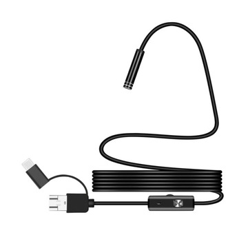 Kamera endoskopowa 3w1 7mm latarka USB Android