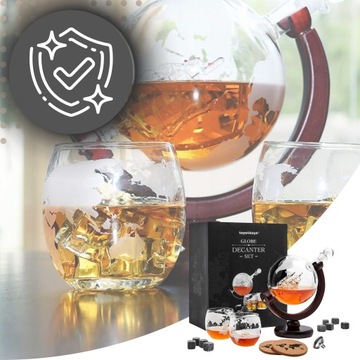 Графин для виски Globe Glasses Stones Со вкусом подарок папе НАБОР