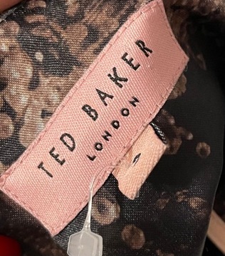 R6 ted baker piękna urocza M brązowa wzory za k zameczki wieczorowa