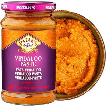 Pasta Vindaloo Curry Ostra Indyjska Hot 283g PATAK