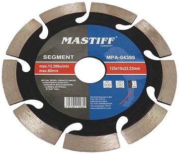 TARCZA 125 DIAMENTOWA SEGMENTOWA DO CIĘCIA BETONU